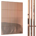 Modern Slatted Room Dividers In Black Copper Silver And Gold Finishes