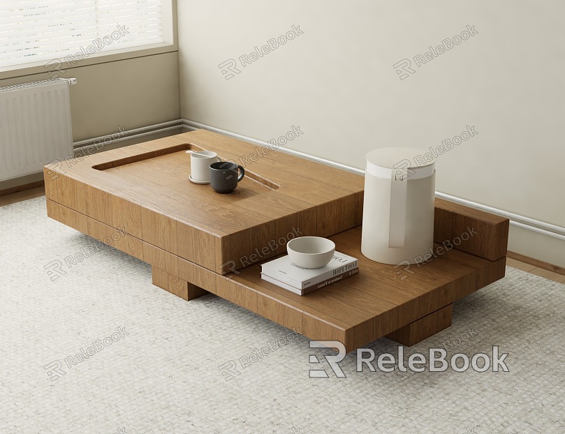 Square tea table model