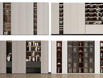 Modern bookcase 3d model