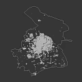 Aerial Planning of Urban Regional Layout with Road Network and Green Spaces