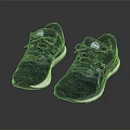 Comfortable Dark Blue Running Shoes Featuring Mesh Upper White Sole and Lightweight Athletic Design 3d model