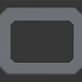 Cartoon Scene Of Gray Sci-Fi Container With Geometric Panels Vents And Hatch Design