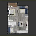 The provided image focuses on a house floor plan with rooms like living room bedroom kitchen and bathroom, containing no animal-related information, so it's impossible to generate an animal-themed title based on the image.