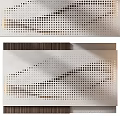 Modern solid wood wall panel 3d model