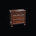 Traditional Wooden Decorative Cabinet With Carved Details Two Drawers And Classic Design