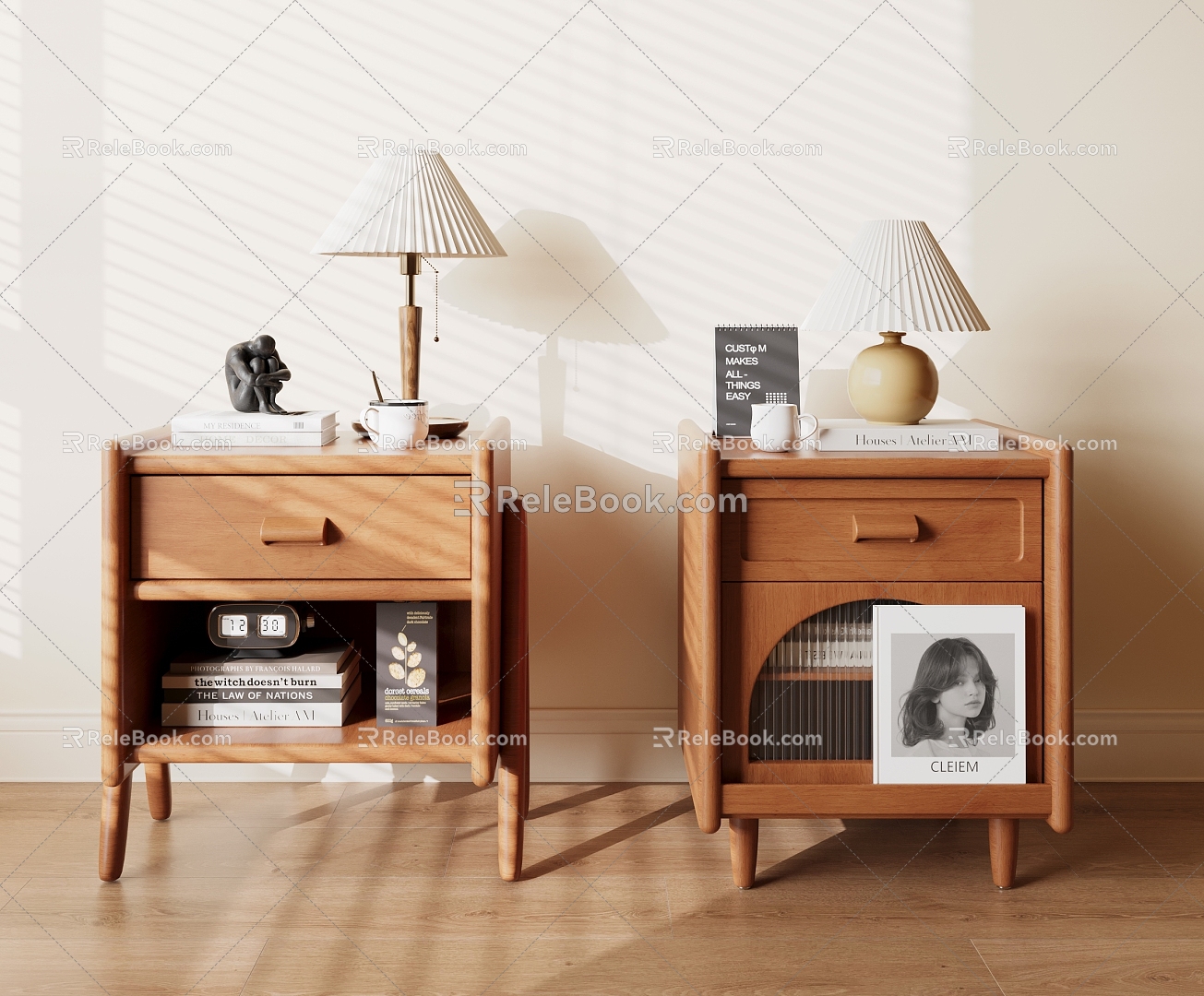 Ancient Bedside Cabinet 3d model