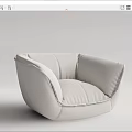 Modern Single Sofa Lazy Sofa 3d model