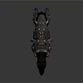 Futuristic Mechanical Dog with Cybernetic Gear and Metallic Body Structure