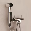 Modern Wall Mounted Handheld Shower Head With Stainless Steel Bracket And Flexible Hose