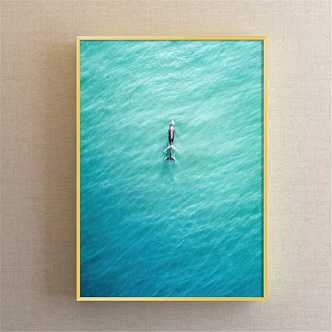 Modern Animal Painting Blue Living Room Ocean Sea Decorative Painting 3d model