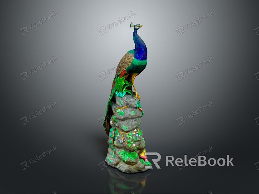 Bird Peacock Green Peacock Peacock Open Screen Birds Birds Bird Animal Game Animal Cartoon Animal model