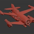 Yellow Fighter Jet Concept Design With Multiple Wing Mounted Engines And Bright Yellow Body