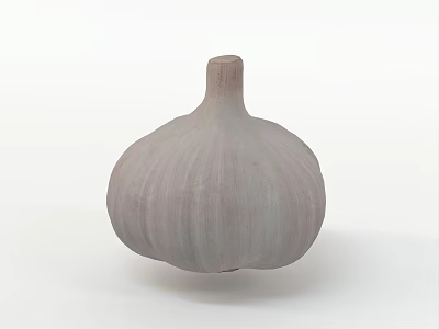 Whole Fresh Garlic Bulb A Nutritious Vegetable For Healthy Home Cooking 3d model