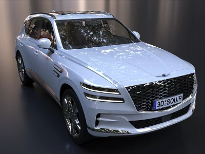 Luxury White SUV Featuring Sleek Design Modern Front Fascia and Alloy Wheels 3d model
