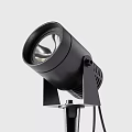 Black Spotlights With Adjustable Stands For Indoor Lighting Setup