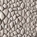Modern 3D Geometric Textured Wall With Irregular Polygonal Stone Design 3d model