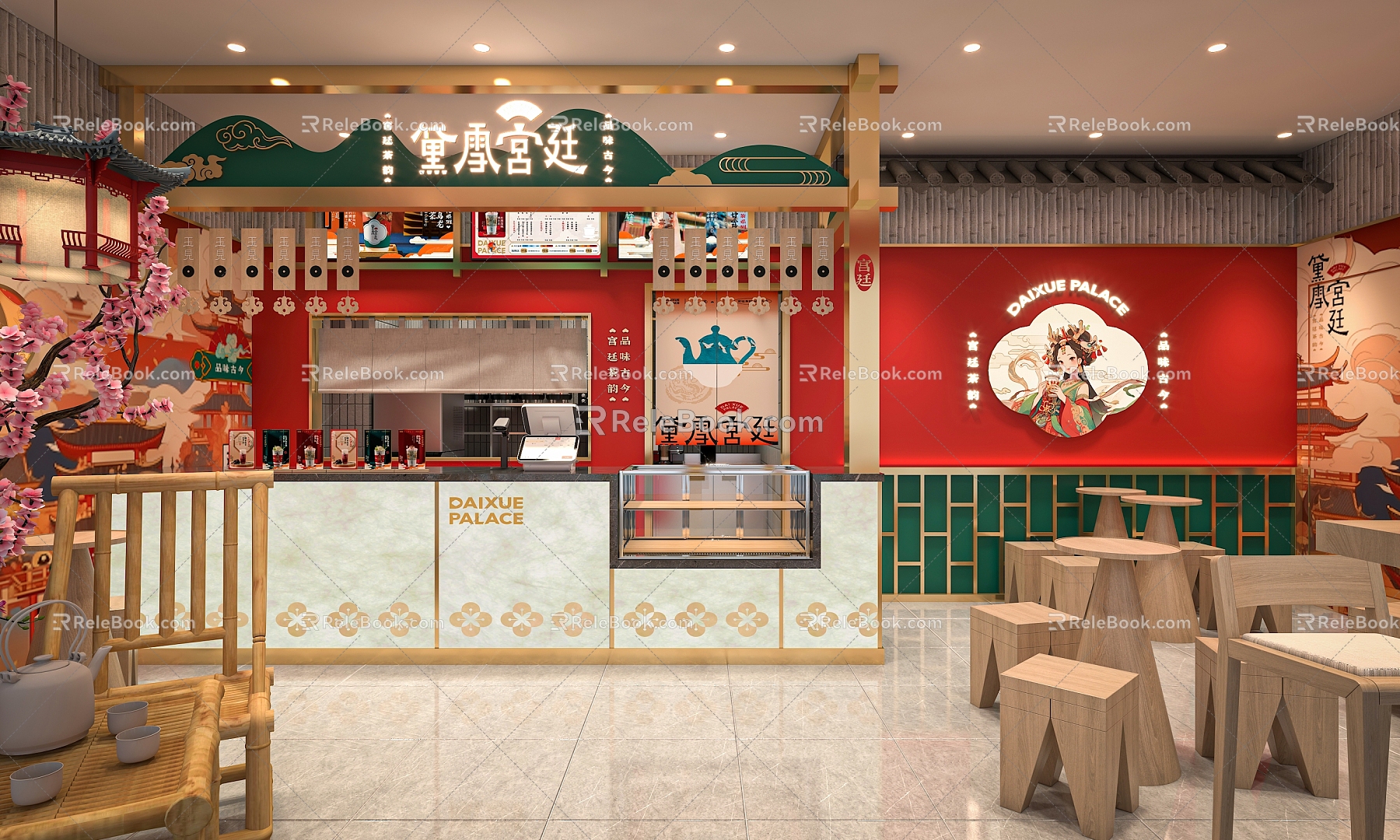 Gong Tingfeng New Chinese Tea Shop 3d model