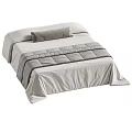 Modern Bed Linens With White Gray And Beige Sheets Pillows And Towel