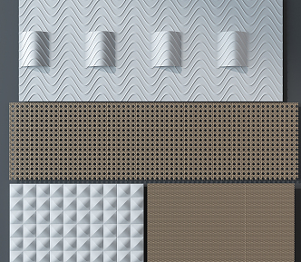 Modern wall modeling board combination 3d model