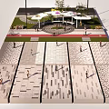 Garden Path Paving Creative Design With Various Patterns Textures And Pedestrian Walkways 3d model