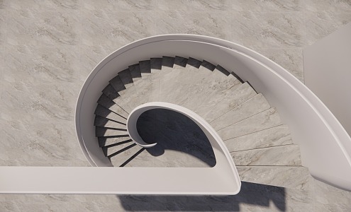 modern spiral staircase 3d model