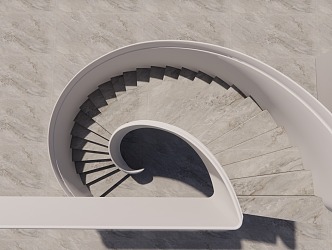 modern spiral staircase 3d model