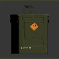Green Military Storage Box With Handle UN 2216 Label And 1.4 HMAK Markings