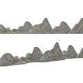 Stone Wood Mountain Decorative Sculptures With Various Shapes And Textures