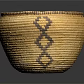 Traditional Handwoven Storage Basket With Natural Fiber And Intricate Woven Pattern