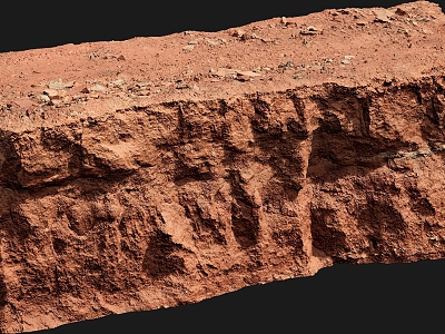 rock topography stone landform soil desert mountain model