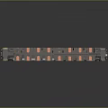 Detailed 3D Model Of Blue And White Train Carriage With Windows Wheels On Reflective Background