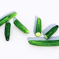 Modern Cucumber Vegetables 3d model