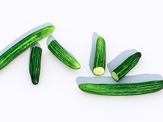 Modern Cucumber Vegetables 3d model