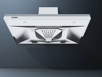 Modern White Kitchen Range Hood With Sleek Design And Efficient Ventilation 3d model