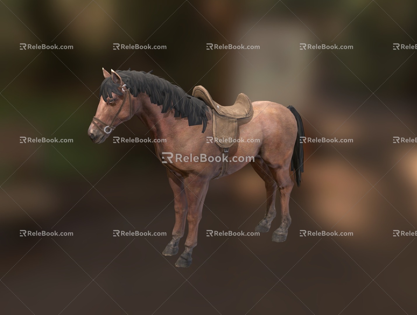 Horse Walking Animated Horse 3d model