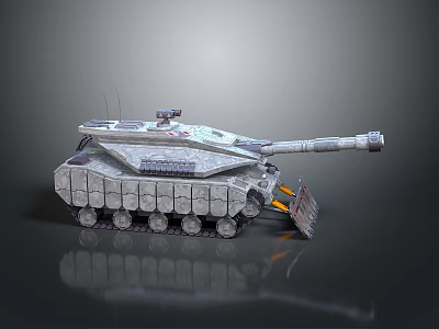 Modern Military Main Battle Tank With Heavy Armor Long Barrel And Tracked Design 3d model