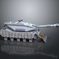Modern Military Main Battle Tank With Heavy Armor Long Barrel And Tracked Design