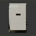 White Industrial Cooling Equipment With Large Fan Grille And Metal Support Stand