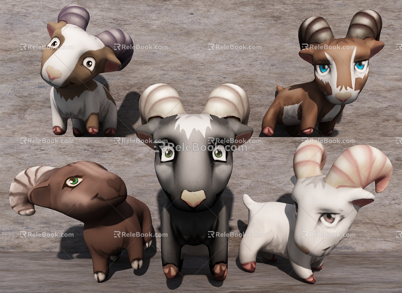 Modern game character lamb 3d model