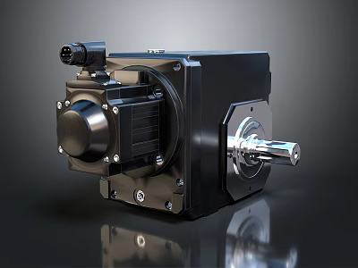 Smartphone Digital Micro Motor Component Featuring Metal Housing And Rotating Shaft 3d model