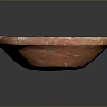 Intricate Traditional Sculpted Bowl With Handcrafted Geometric Patterns And Red Glaze