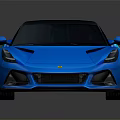 Blue Sports Car With Sleek Design Shiny Exterior And Alloy Wheels