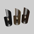 Modern Wooden Wall Lamp With Vertical Slats And Warm Ambient Lighting