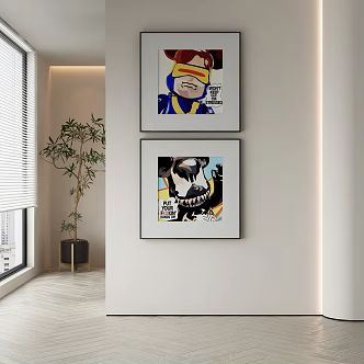 modern decorative painting 3d model