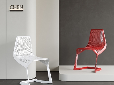 Acrylic single chair shaped single chair 3d model