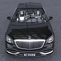 Black Luxury Sedan With Elegant Exterior Chrome Grille And Sleek Body Design
