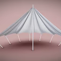Playground Equipment Featuring Red And White Canopy Tents With White Support Poles