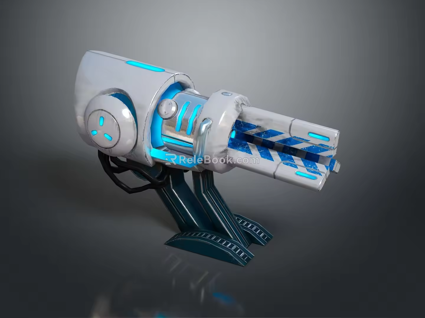 laser tower turret turntable sci-fi tower defense game tower defense sci-fi turret game turret game turret 3d model