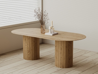 Modern Dining Table Log Dining Table 3d model