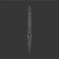 Realistic Warship Water Transport 3D Model With Deck Turrets And Smokestacks